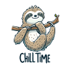 Chill Time - Sloth Illustration