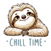 Chill Time - Sloth Illustration