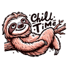 Chill Time - Sloth Illustration