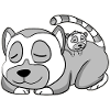Lemur Family - Lemur with baby
