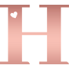 Buchstabe H Roségold