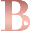 letter B rose gold