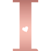 letter I rose gold