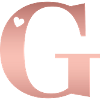 letter G rose gold