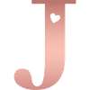 letter J rose gold