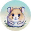 Hamster mignon aquarelle pastel