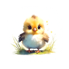 Aquarelle de poussin
