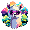 Llama Alpaca Illustration