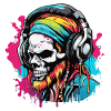 Headphones / Audio / Music / Skull / Cool