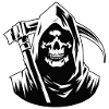 Grim Reaper's Embraceb - Monochrome