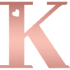 letter K rose gold