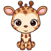 Mignon bébé girafe