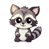 raccoon cute anime