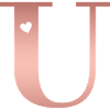 Buchstabe U Roségold