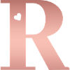 lettre R rose gold