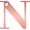 Buchstabe N roségold