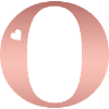 letter O rose gold