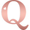 letter Q rose gold