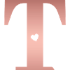 Buchstabe T Roségold
