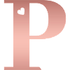 letter P rose gold