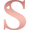 lettre S rose gold