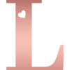 Buchstabe L roségold
