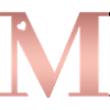 letter M rose gold