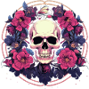 Floral Skull Mandala