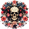 Cercles de fleurs de crâne
