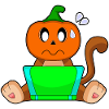 Monkey Halloween Pumpkin Laptop