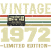 Vintage 1972 Retro 1972 fødselsdagsgave