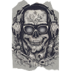 SkullGroove Beats Undead Headphones Metal
