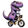T-rex on bike