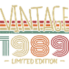 Vintage 1989 Retro 1989 Anniversary Gift