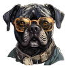 Pug with sunglasses