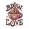 Brew Love - Coffee Cup Illustration