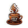 Brew Love - Kaffeetasse Illustration