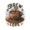 Brew Love - Coffee Cup Illustration