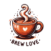 Brew Love - Coffee Cup Illustration