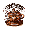 Brew Love - Coffee Cup Illustration