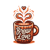 Brew Love - Coffee Cup Illustration