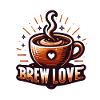 Brew Love - Coffee Cup Illustration