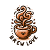 Brew Love - Coffee Cup Illustration