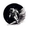 astronaut on the moon