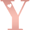 lettre Y rose gold