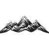 Berge Wandern Symbol
