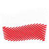 Poland Flag Scribble (White - Red)