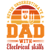 Husband Dad Hero Retro Electrician