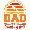 Husband Dad Hero Retro Plumber