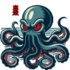 Japanese Octopus Kanji Ukijo-e